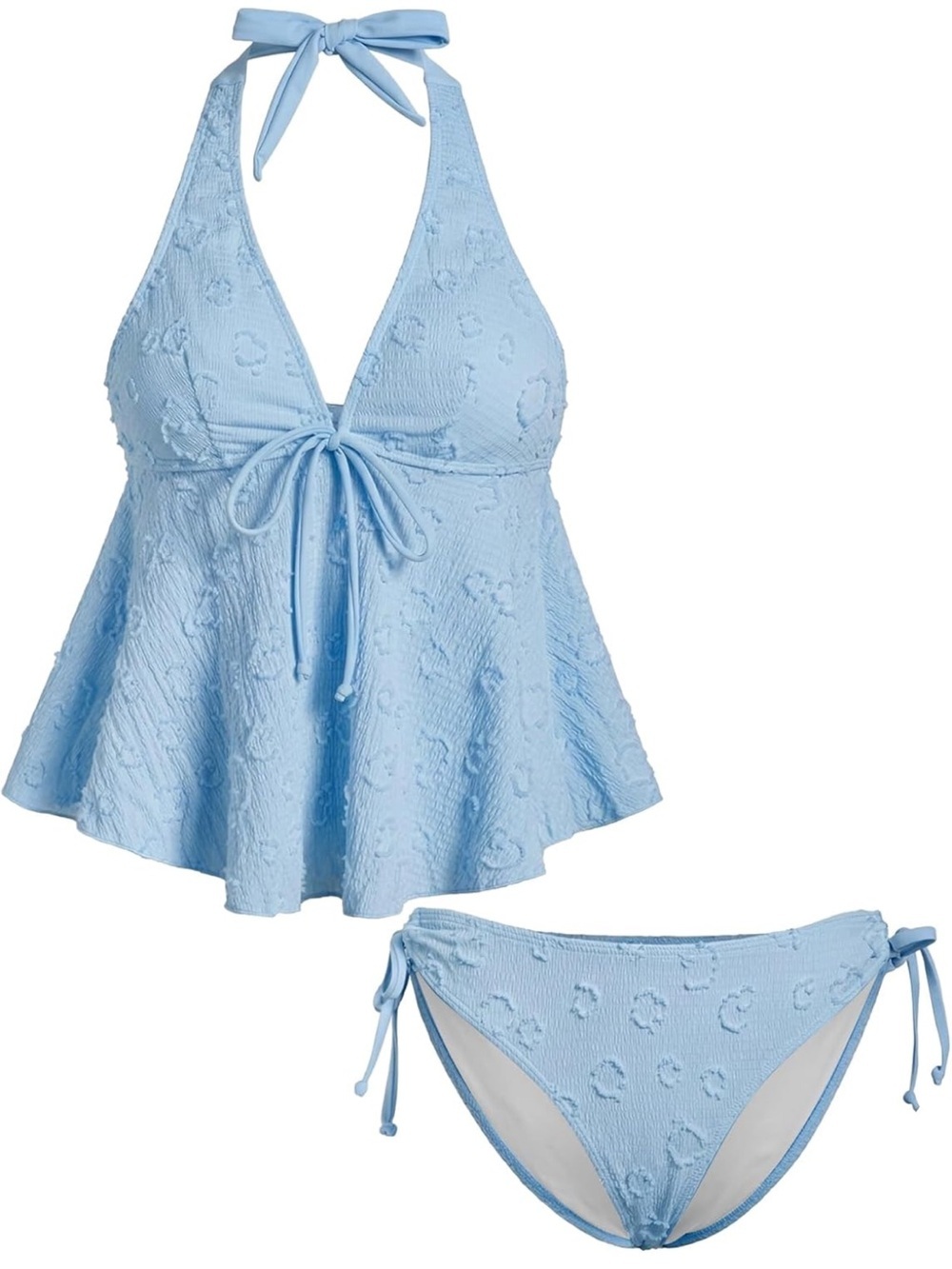 Tankini Textured Flowy
Halter Bikini Set Tummy Control
Modest M 1343/bb6-1